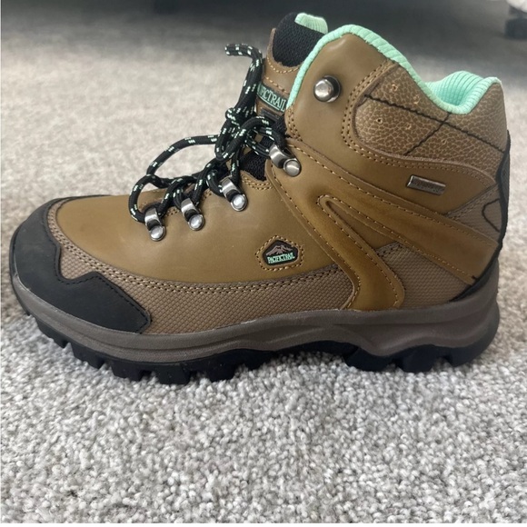 New Pacific Trail Hiking Boot Rainer Jr Brown Leather Round Toe Lace Up - Picture 4 of 8